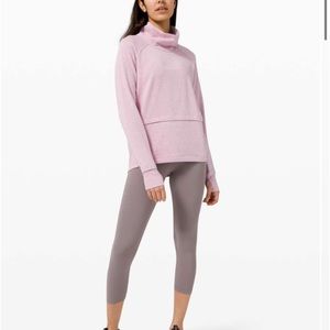 Lululemon Find Your Unwind Pullover Heathered Pink Taupe 6 athletic athleisure